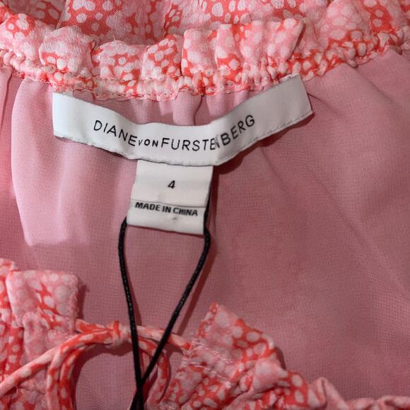 Diane Von Furstenberg Parry Floral Print Silk Peasant Dress NWT!! - Picture 6 of 10